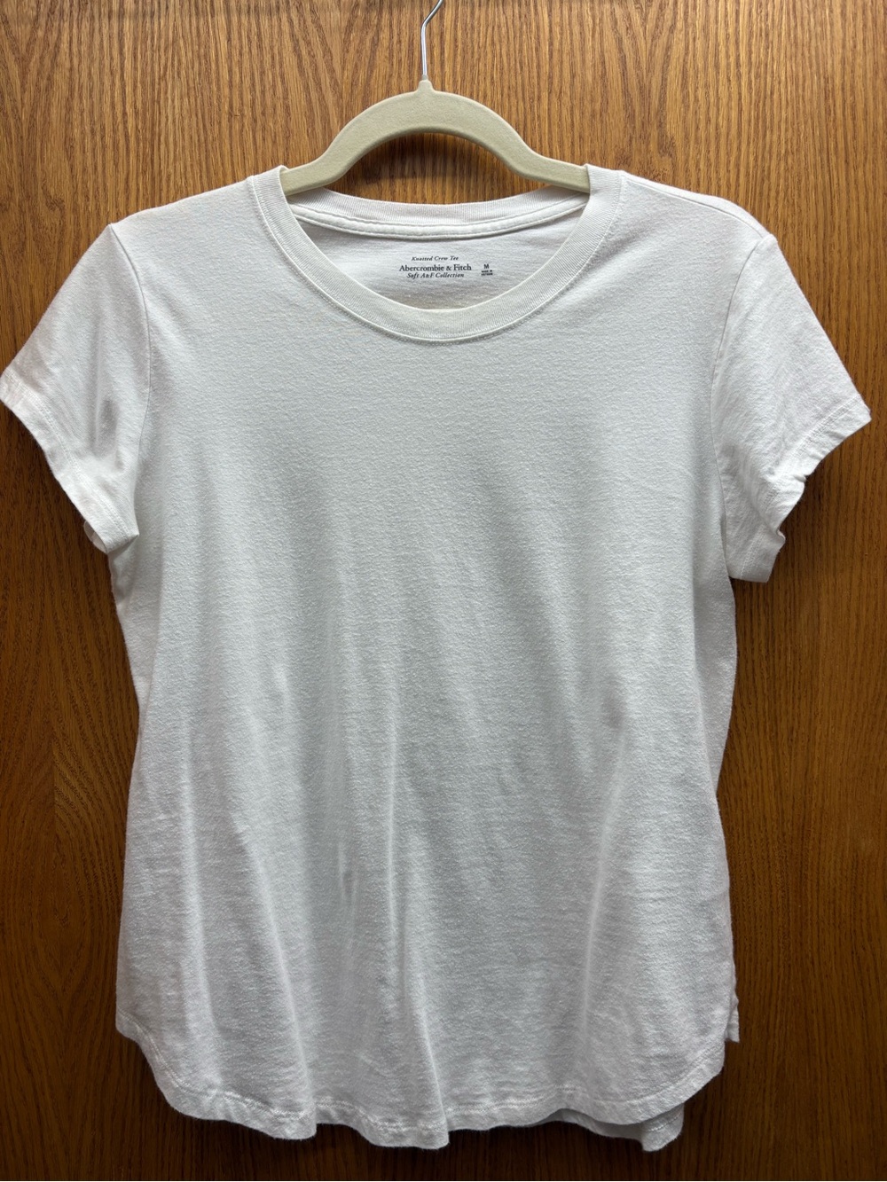 Abercrombie & Fitch White Short-Sleeve Crew Tee